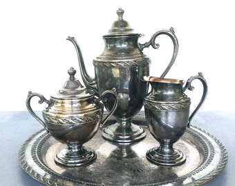 Silver coffee set | Etsy Silver coffee set | Etsy