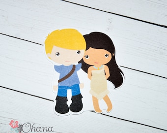 Pocahontas Princess Die Cut | Planner TN Travelers Notebook Disney Inspired Couple Love Erin Condren Deco Ring B6 A6 Personal