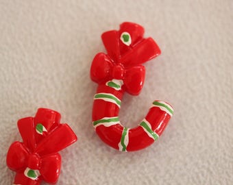 Red cabochon sugarcane scrapbooking