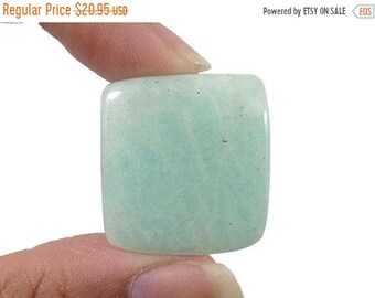 80% SALE AMAZONITE cabochon 43.5Ct. (27x25x5 mm) Crazy Shape Natural Gemstone - Stone of Courage NS14453