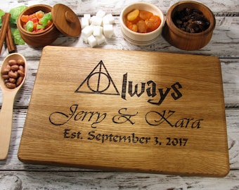 Bridal Shower Gift Wedding Gift Always Harry Potter Bridal Shower Gift Wedding Gifts for couple Personalized Bridal Gift Cutting Board
