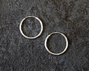Silver Hoop Earrings, Simple Hoops, Silver Hoops, Sleeper Hoops, Mini Hoop Earrings, Everyday Earrings, Sterling Silver, 925