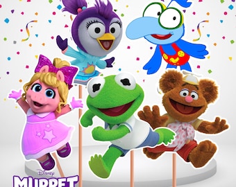 Muppet Babies Centerpieces Double Sided, 5 Centerpieces, Printable, Muppet Babies Partyl, Instant Download