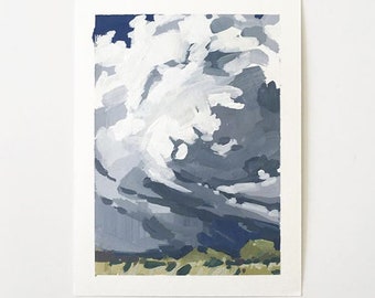 Spring Downpour • original gouache painting