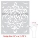 Damask Wall Stencil in Modern Ribbon Style for DIY Wallpaper