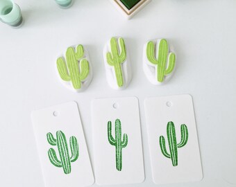 cactus rubber stamp,cactus stamp,botanical cacti hand carved rubber stamp,desert stamp,cactus stamp set,unmounted