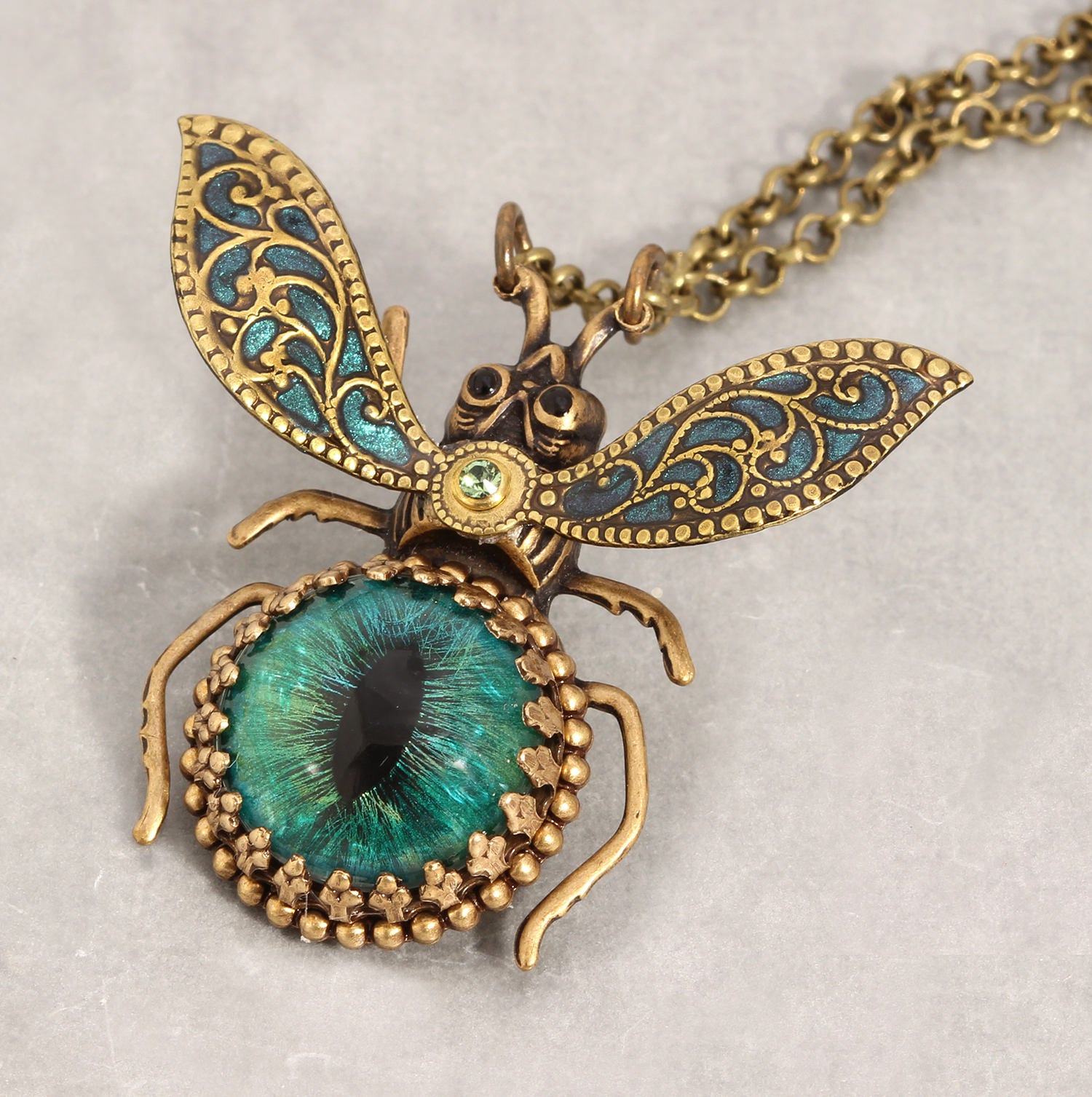 Bug Necklace Bug Jewelry Evil Eye Necklace Insect Necklace Bug