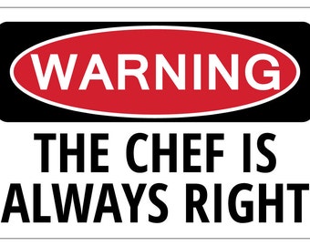 Chef sign | Etsy