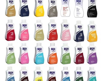 Rit Dye Liquid 8 fl oz Pink, Yellow, Green , Blue, Black Red,