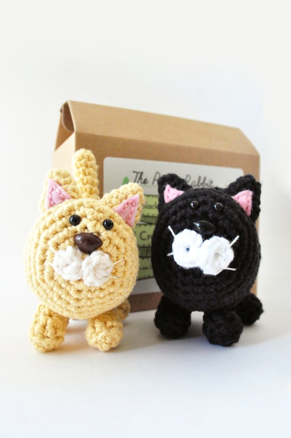 Cat Crochet Kit Craft Kit DIY Kit Learn to Crochet Cat