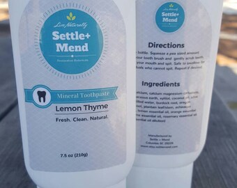 Natural Remineralizing Toothpaste, 8oz || remineralizing, calcium, magnesium, coral calcium, herbal, natural, coconut oil, xylitol