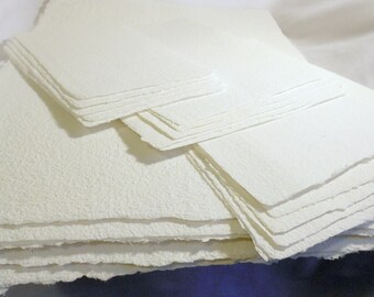 Hand Made Paper White Watercolor Paper for One Single Piece sized 8 1/2 x 11 inches PM-SINGLE