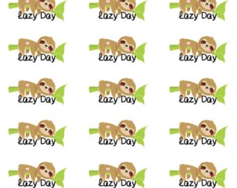 Lazy Day | Sloth | 2039 | Planner Sticker | Kikki-K | Happy Planner | Erin Condren