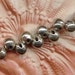 Antique STEEL Cut Beads Buttons Sew ons Doll Bear size 4mm Trim Fringe Couture Embellishments