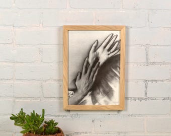 A4 Size Picture Frame in Peewee Style with Natural Poplar Finish - IN STOCK Same Day Shipping - Handmade Frame 210 x 297 mm - 8.3 x 11.7"