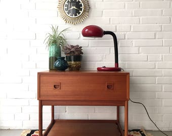 Vintage table lamp, bedside lamp, desk lamp mid century, lighting, vintage lamps, RoteLampe