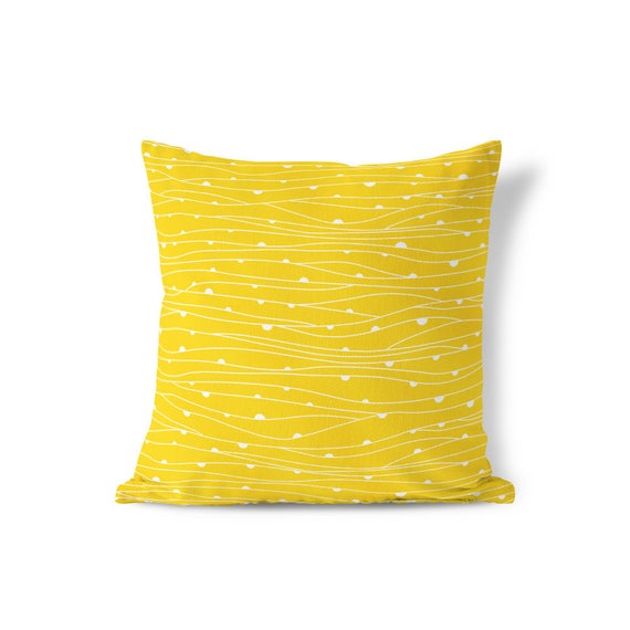 Modern Yellow Pillow Modern Farmhouse Striped Pillow Sham