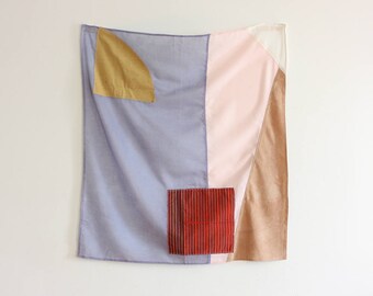Geometric Scarf // One of Kind // Sustainable Clothing // Eco Dyed Scarf // Remnant Textiles // Bandana