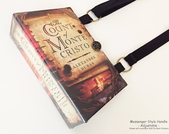 Count of Monte Cristo Recycled Book Purse - Recycled Book Cover Purse - Literature Handbag - Bookish Accessory - Alexandre Dumas Pocketbook