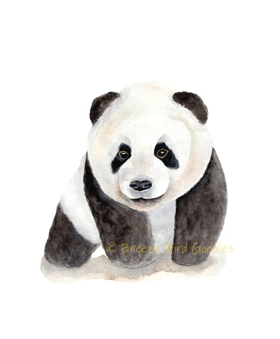 Baby Panda Print Watercolour Panda Cute Panda Print Panda
