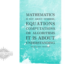 Math Poster, Quote, Mathematics, Printable Poster, Maths, Education