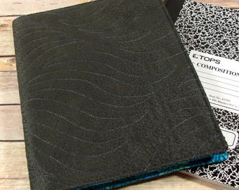 Faux suede journal cover. Notebook cover. Bullet journal. Composition notebook. Knitting journal. Diary.