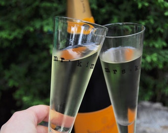 Wedding champagne glasses wedding glasses toasting flutes champagne flutes wedding gift wedding flutes toasting glasses personalized ONE