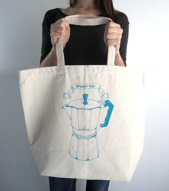 Eco Friendly Canvas Tote Bag Large Recycled Cotton Grocery