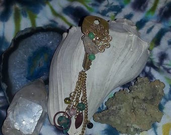 steampunk boho hippie upcycled pendant