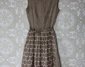 Vintage 1950's Betty Barclay Sheer Garden Party Dress XS/S