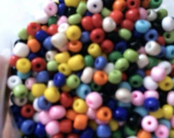 Seed beads of different color mix 4 mm approx