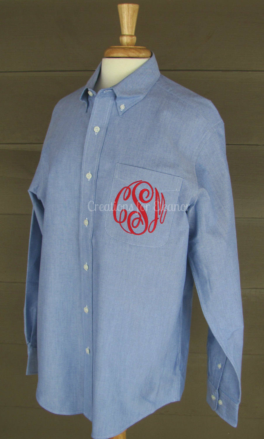 monogrammed oxford shirt