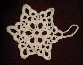 Six Crocheted Snowflakes