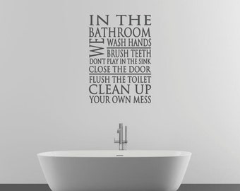 Bathroom wall decals | Etsy Bathroom wall decals | Etsy