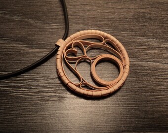 birch bark pendant necklace