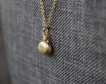 Brushed Vermeil Gold Necklace