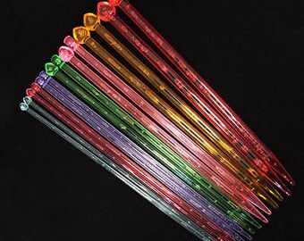 Plastic Knitting Needles Single Point 10 inches (25 cm)