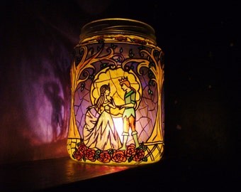 Midsummer Night's Dream Stained Glass Candle Jar