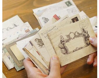12pcs per set Vintage Paper Flat Envelopes (KE002)