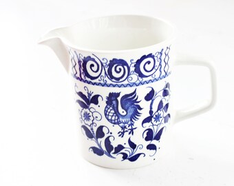 Vintage Johnson Brothers "Chanticleer" Creamer | Blue and White Creamer, Vintage Creamer, Blue Creamer, English Creamer, Pretty Creamer