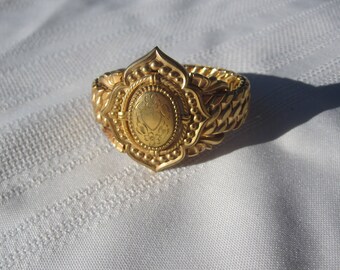 1940's Gold Tone Sweetheart Expansion Bracelet by Speidel