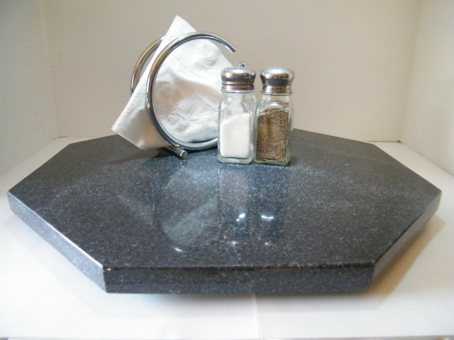 Lazy Susan Octagon Centerpiece Granite Stone Table