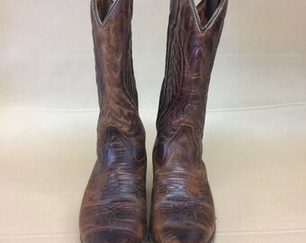 Vintage brown leather cowboy boots 6US womens