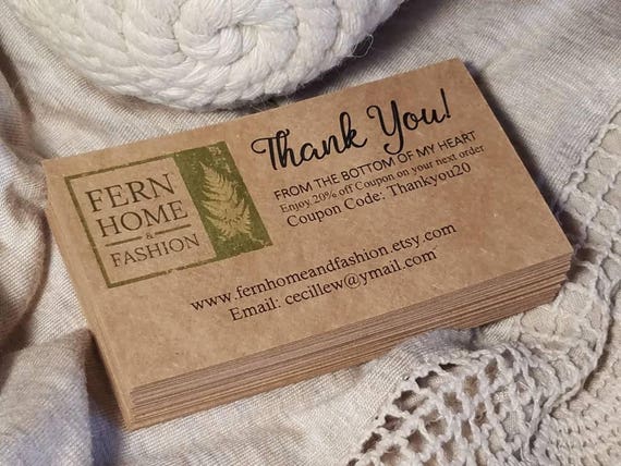 thank you card inserts
