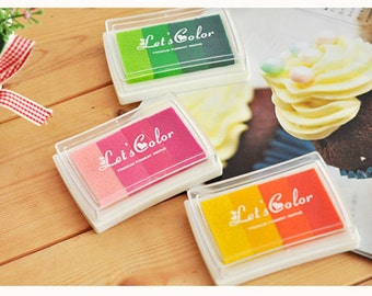 1 Pcs Graduated Colors Ink Pad Rainbow Ink Pad