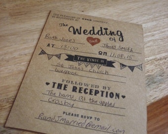 Vintage / Retro Wedding Invitation