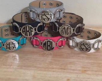 Personalized leather cuff