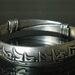 Tibetan Silver Buddhism Buddhist Buddha Om Mani Padme Hum Charm Bangle Bracelet EB2025