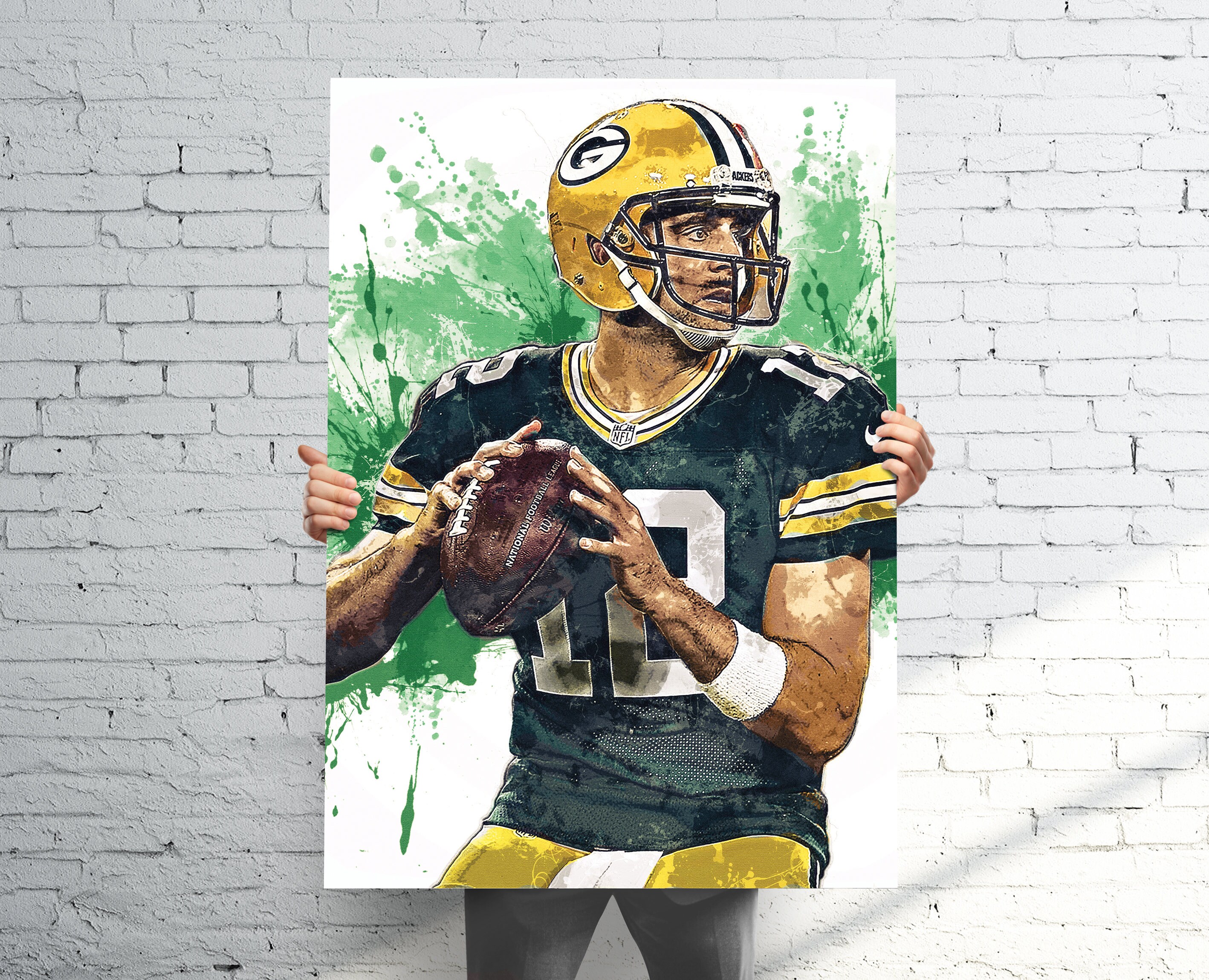 Aaron Rodgers Green Bay Packers Sports Art Print Poster