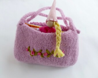 The Princess and the Pea set felted bag doll mattresses pea Fairy tale